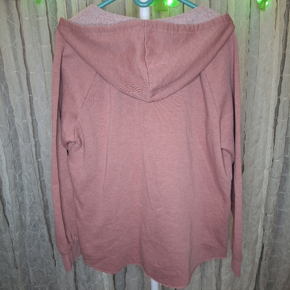 Independent Trading Company Fleace Sweatshirt Hoodie Dusty Rose Pink Women's XL - Picture 5 of 8